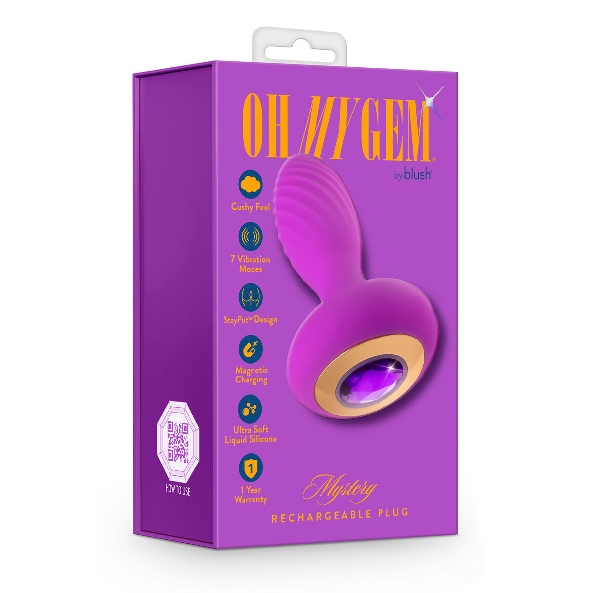 Plug Anal Blush Oh My Gem Violet 1 Pièce (7,6 cm)